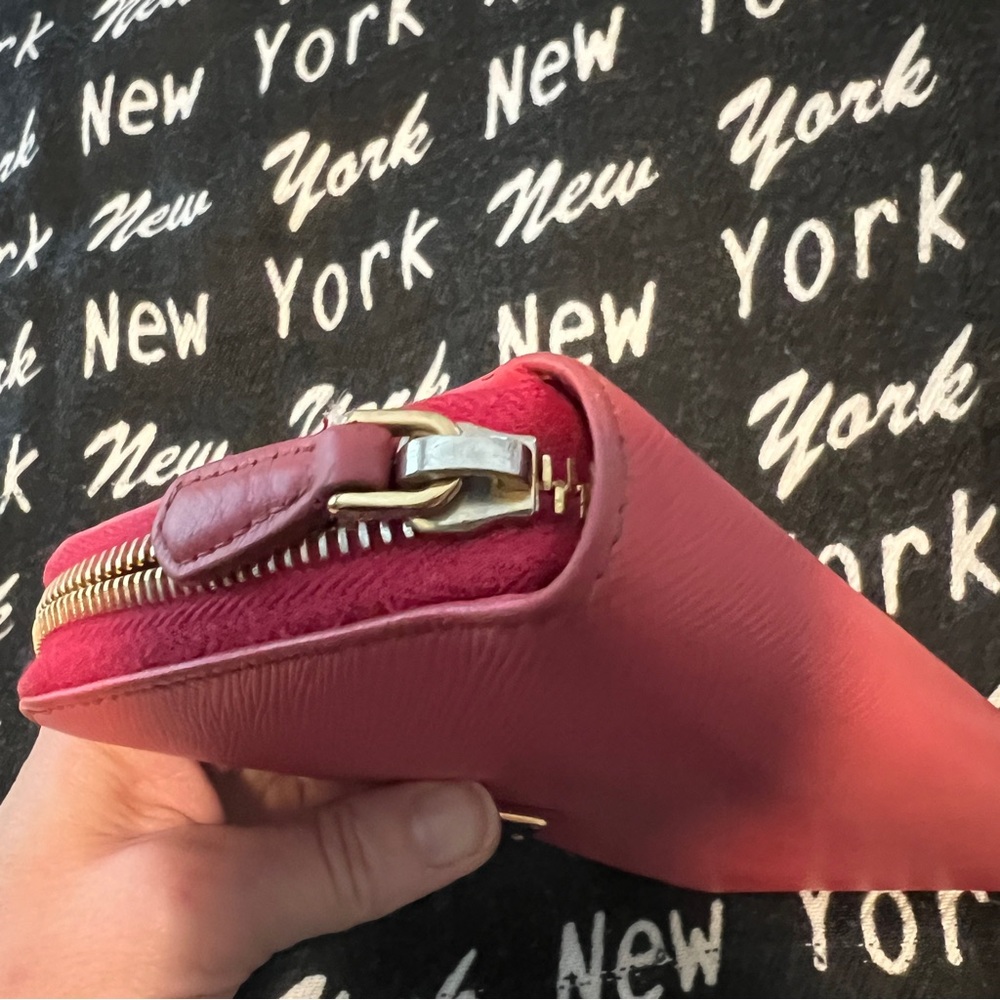 Pink Prada Saffiano leather full zip around wallet - Picture 10 of 11